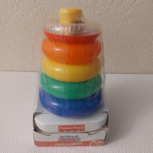 FISHER PRICE ROCK-A-STACK PLASTIC STACKING RINGS - Picture 2 of 3